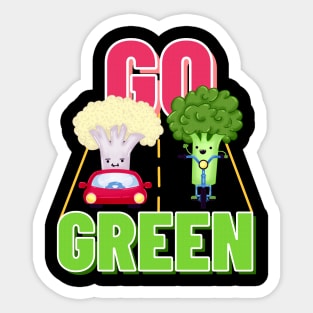 Go Green Broccoli Sticker